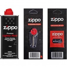 Комплект Zippo Бензин 125 мл 3141 + Кремені 2406 + Гніт 2425