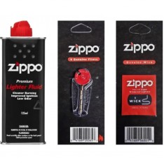 Комплект Zippo Бензин 125 мл 3141 + Кремені 2406 + Гніт 2425