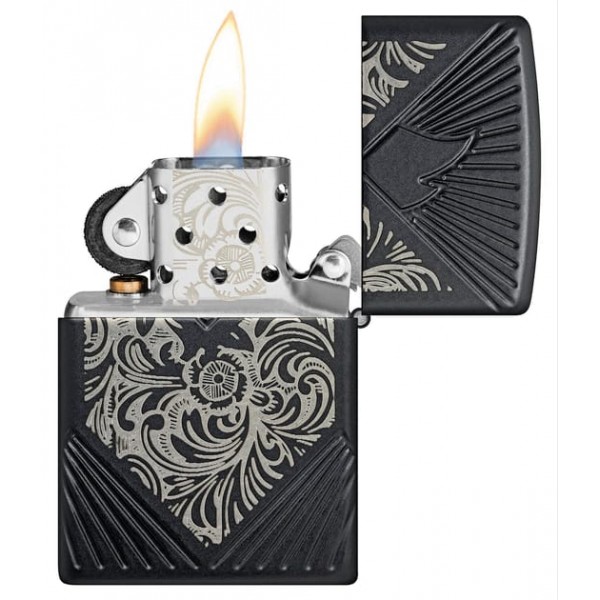Колекційна запальничка Zippo лімітована бензинова армована 2024 COY Florentine - EMEA Чорна (46025 z)