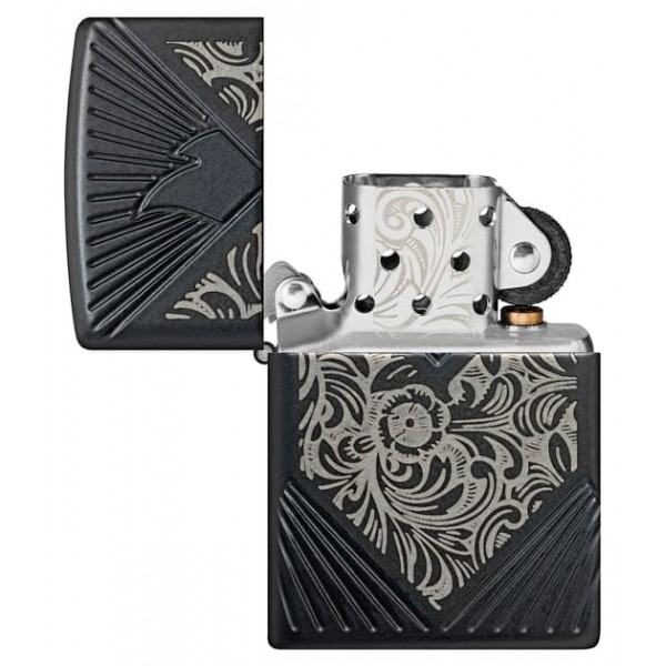 Колекційна запальничка Zippo лімітована бензинова армована 2024 COY Florentine - EMEA Чорна (46025 z)