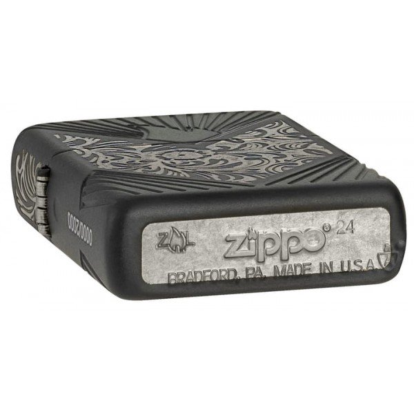 Колекційна запальничка Zippo лімітована бензинова армована 2024 COY Florentine - EMEA Чорна (46025 z)