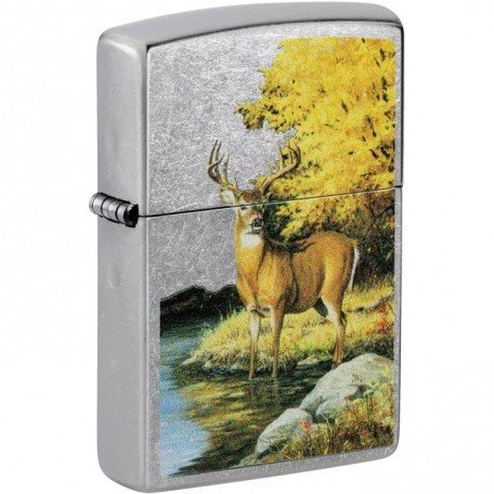 Запальничка бензинова Zippo - Linda Picken Image Design Street Chrome Finish хром жовто-золотистий (46165)