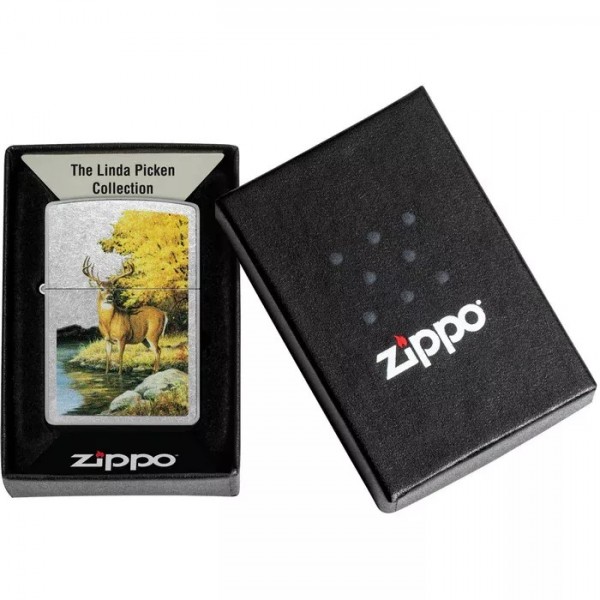 Запальничка бензинова Zippo - Linda Picken Image Design Street Chrome Finish хром жовто-золотистий (46165)