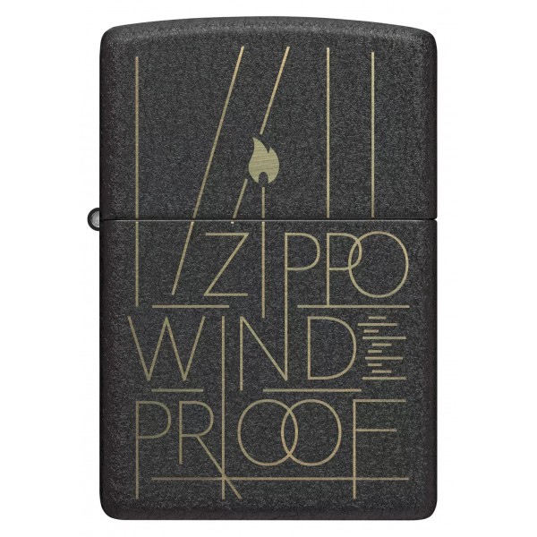 Запальничка бензинова Zippo Black Crackle® Windproof (46172)