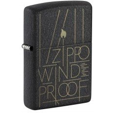 Запальничка бензинова Zippo Black Crackle® Windproof (46172)