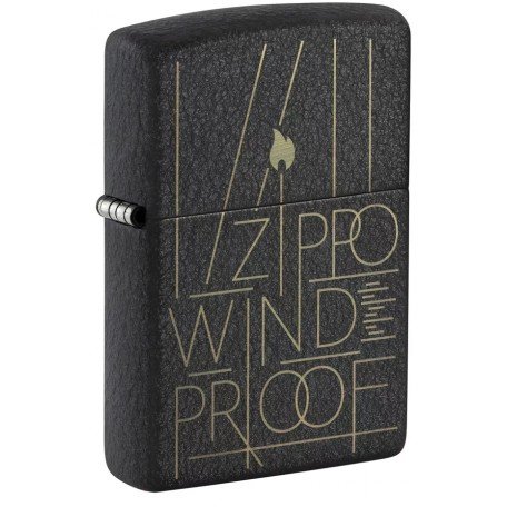 Запальничка бензинова Zippo Black Crackle® Windproof (46172)
