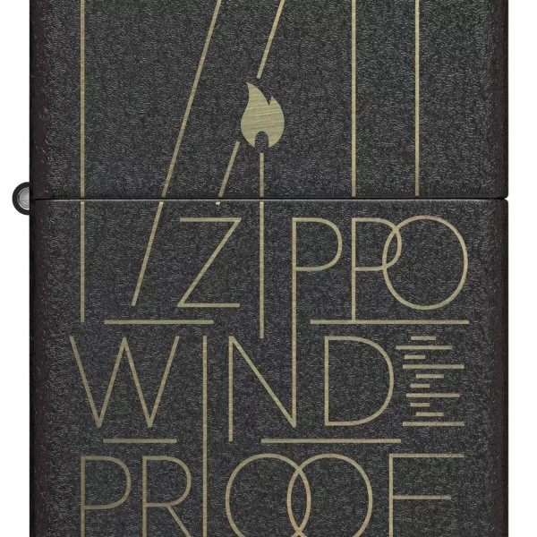 Запальничка бензинова Zippo Black Crackle® Windproof (46172)