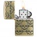 Запальничка армована бензинова Zippo Armor® MultiCut Photo Image 360 Cackling Cranium Design антична латунь (46302)