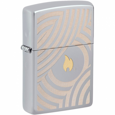 Зажигалка Zippo 250 Flame and Circles Design 2