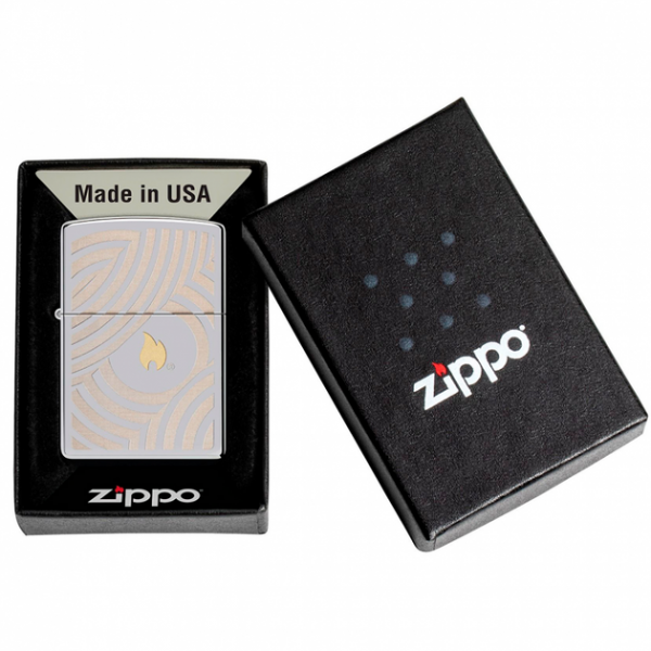 Запальничка Zippo 250 Flame and Circles Design 2