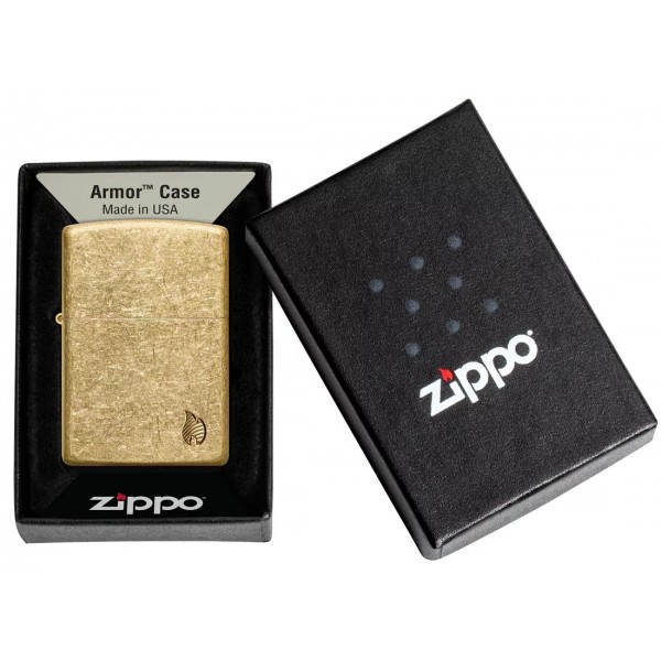Запальничка бензинова ZIPPO Armor® Tumbled Brass Series Flame (46398)