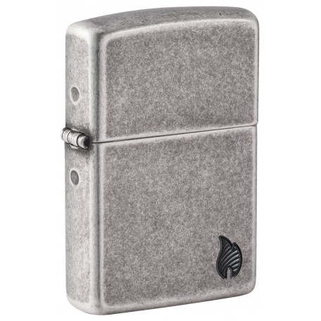 Запальничка Zippo Armor Antique Silver Plt Flame Design 46399