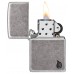 Запальничка Zippo Armor Antique Silver Plt Flame Design 46399