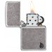 Запальничка Zippo Armor Antique Silver Plt Flame Design 46399