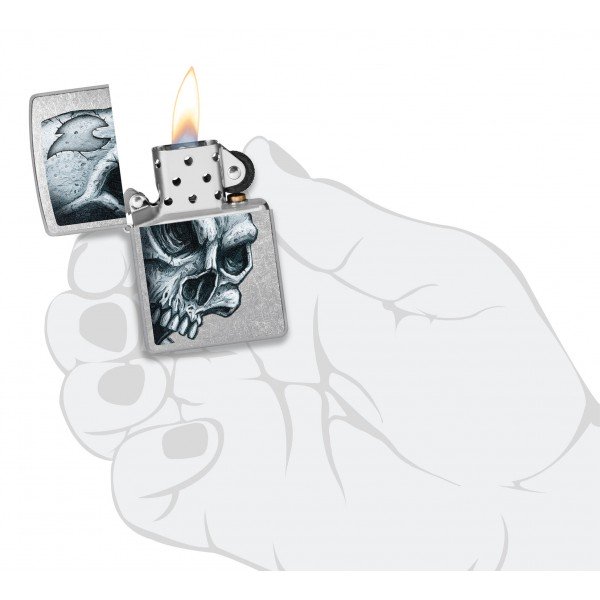 Зажигалка Zippo 207 Skull and Flame Design 46587