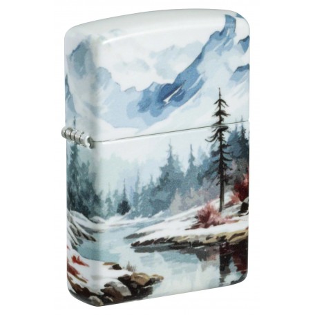 Запальничка бензинова ZIPPO Frozen Valley із покриттям 540 Color Matte біло-блакитний (46702)