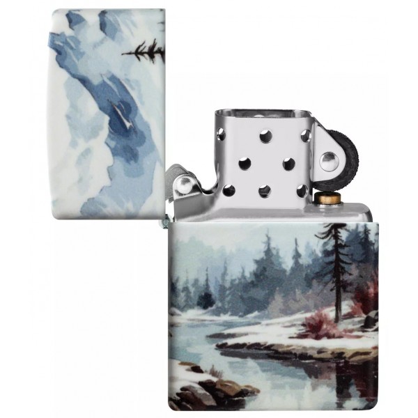 Запальничка бензинова ZIPPO Frozen Valley із покриттям 540 Color Matte біло-блакитний (46702)