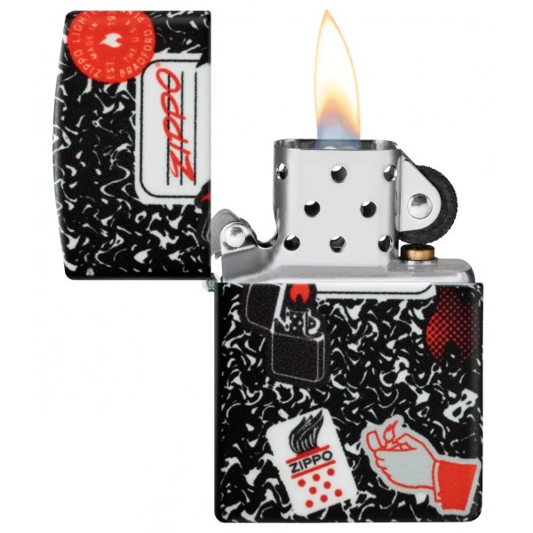 Запальничка бензинова ZIPPO Notebook Zippo Design , чорний (46707)
