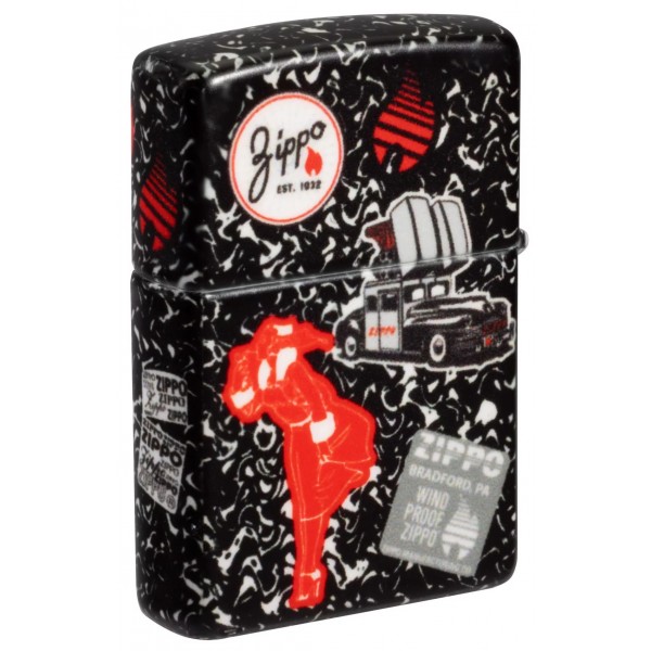 Запальничка бензинова ZIPPO Notebook Zippo Design , чорний (46707)