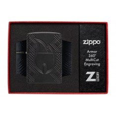 Запальничка армована бензинова ZIPPO Armor® Black Matte lMultiCut, матова, чорний (46775)