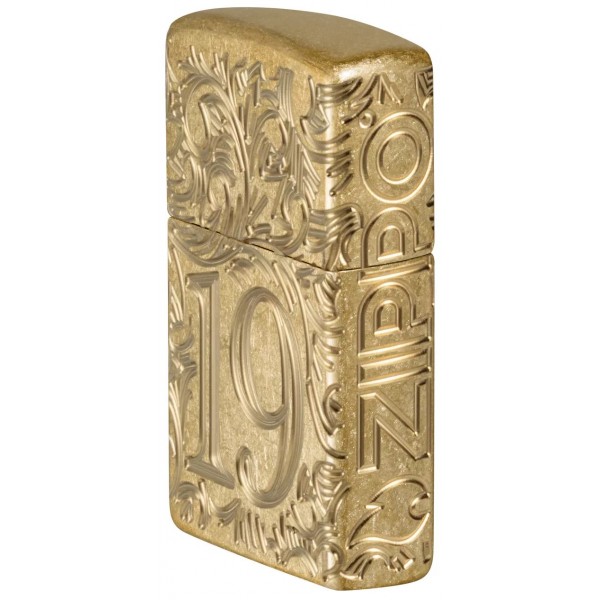 Запальничка армована бензинова ZIPPO Armor® Tumbled Brass 1932 Filigree Design, золотиста (46776)