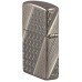 Запальничка армована бензинова ZIPPO Armor® Black Ice® MultiCut Photo Image 360 Elegant Dots Design, чорний лід (46812)