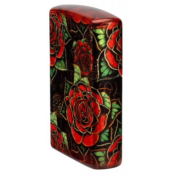 Запальничка бензинова ZIPPO Red Roses Design 540 Fusion чорний, червоний (46849)