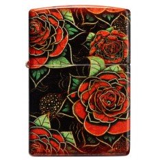 Запальничка бензинова ZIPPO Red Roses Design 540 Fusion чорний, червоний (46849)