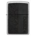 Запальничка бензинова ZIPPO Black Leather Emblem - Zippo Design, хром, шкіра, чорний (46919)