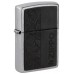 Запальничка бензинова ZIPPO Black Leather Emblem - Zippo Design, хром, шкіра, чорний (46919)