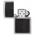 Запальничка бензинова ZIPPO Black Leather Emblem - Zippo Design, хром, шкіра, чорний (46919)