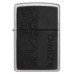 Запальничка бензинова ZIPPO Black Leather Emblem - Zippo Design, хром, шкіра, чорний (46919)