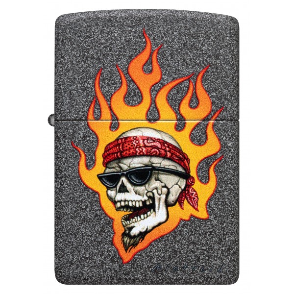 Запальничка Zippo Rietveld® Flaming Skull Design 46933