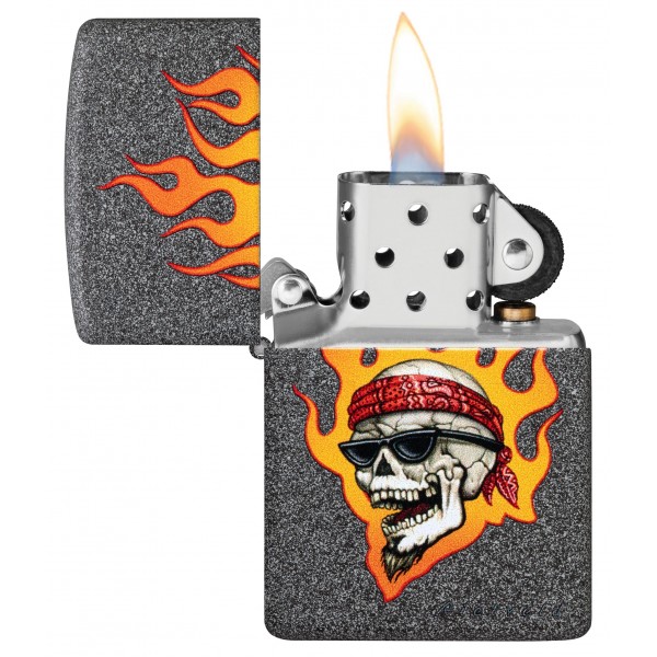 Запальничка Zippo Rietveld® Flaming Skull Design 46933