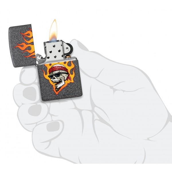 Запальничка Zippo Rietveld® Flaming Skull Design 46933