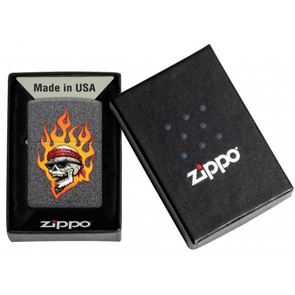 Запальничка Zippo Rietveld® Flaming Skull Design 46933