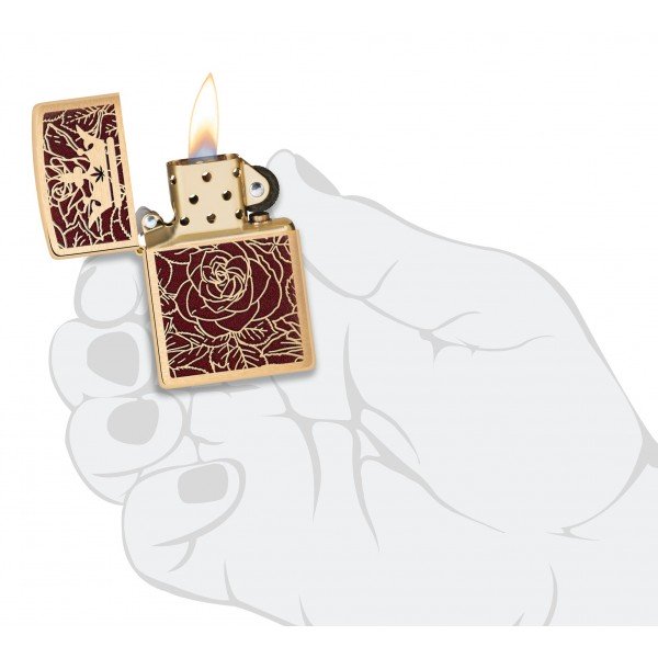 Запальничка Zippo Queen of Bud Passionate Rose and Crown Design 47108