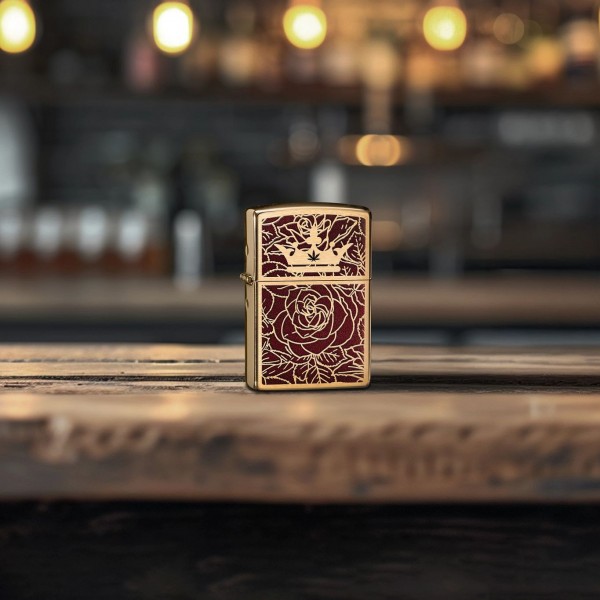 Запальничка Zippo Queen of Bud Passionate Rose and Crown Design 47108