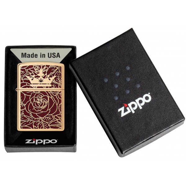 Запальничка Zippo Queen of Bud Passionate Rose and Crown Design 47108