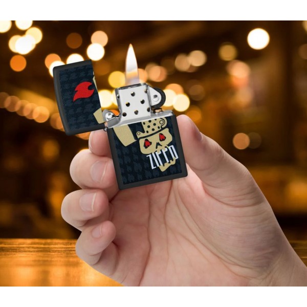 Зажигалка Zippo Skull and Flames Design 47256