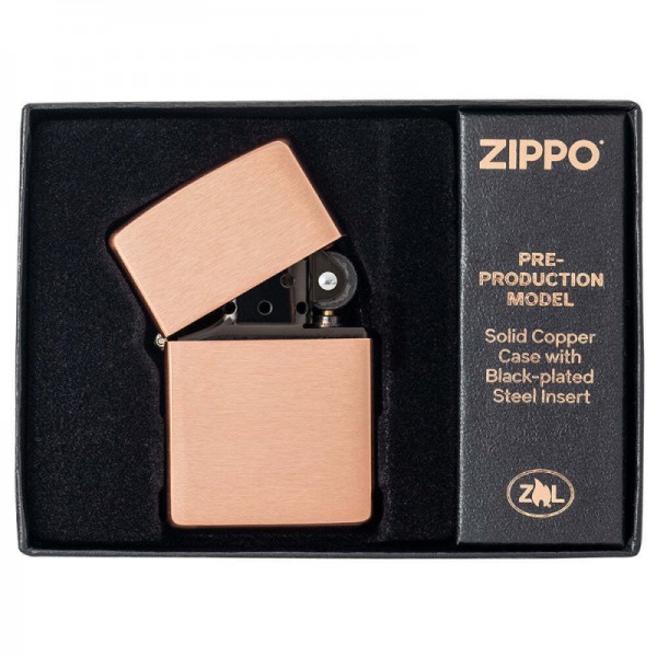 Запальничка Zippo Solid Copper with Black Plated Insert 48107