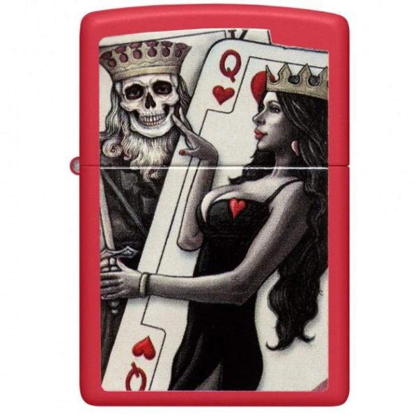 Запальничка Zippo Skull King Queen Beauty 48624