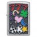 Запальничка бензинова ZIPPO All Luck Design, матовий хром (48682)