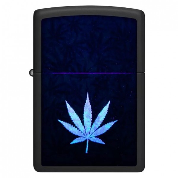 Запальничка ZIPPO Cannabis Design Black Light світиться в ультрафіолеті (48736)