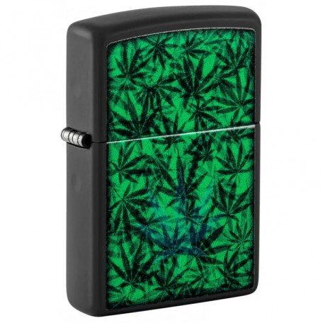 Запальничка ZIPPO Cannabis Design Black Light світиться в ультрафіолеті (48736)