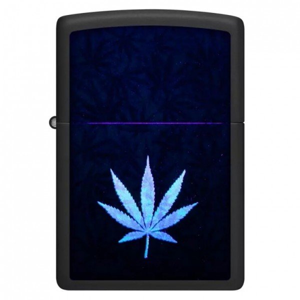 Запальничка ZIPPO Cannabis Design Black Light світиться в ультрафіолеті (48736)