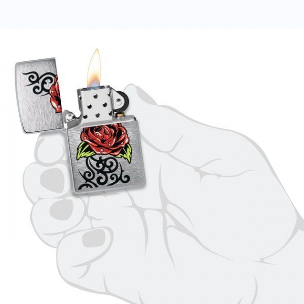 Запальничка Zippo 200 23FPF Rose Tattoo Design 48790