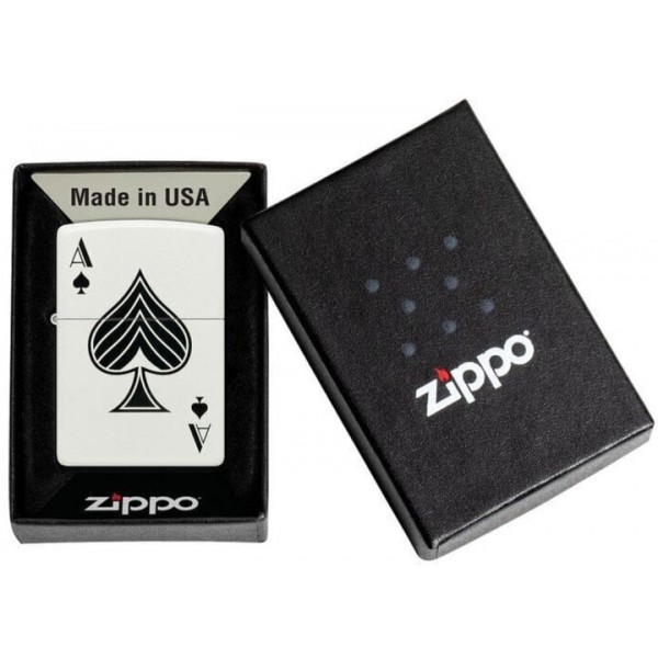 Запальничка Zippo Spade Біло-чорна (Zippo 48793)