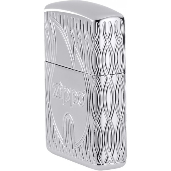 Запальничка колекційна армована Zippo Flame High Polish Chrome (Zippo 48838)