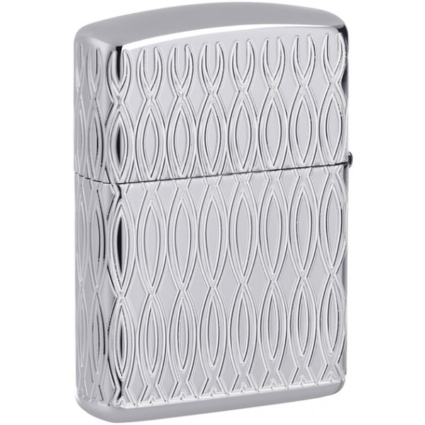 Запальничка колекційна армована Zippo Flame High Polish Chrome (Zippo 48838)